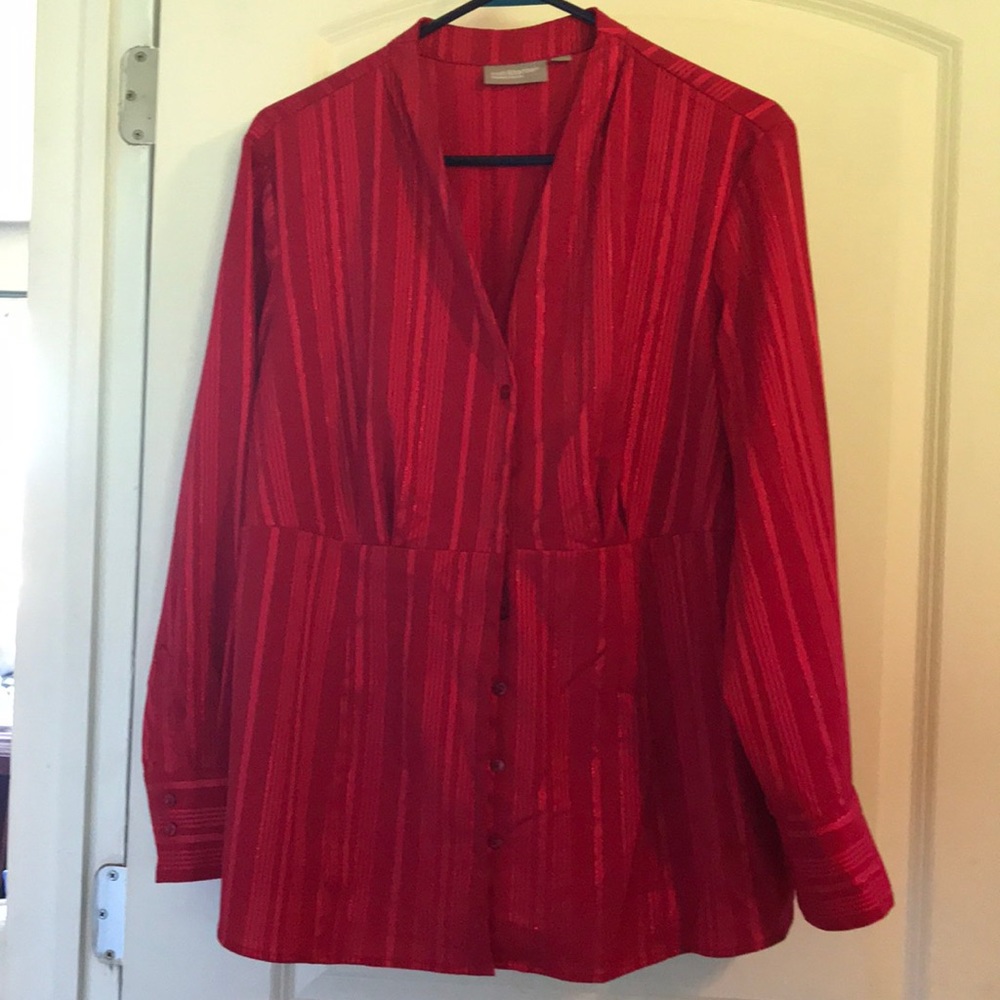 Croft & barrow 1X red blouse